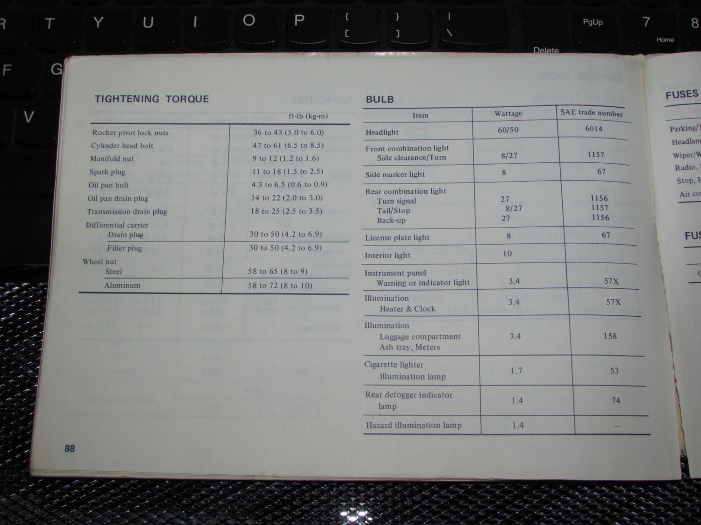 Datsun 200SX (1978) Owners Manual