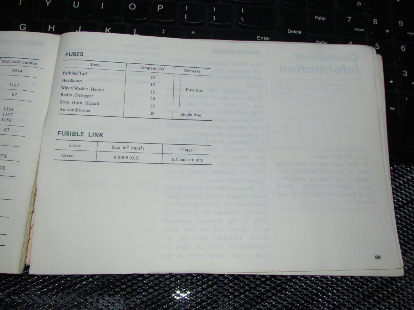 Datsun 200SX (1978) Owners Manual