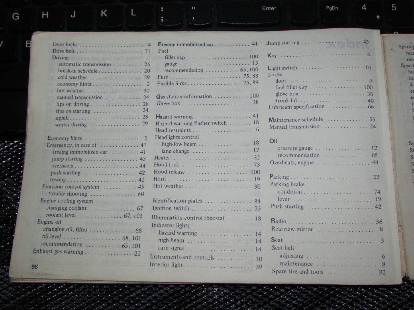 Datsun 200SX (1978) Owners Manual