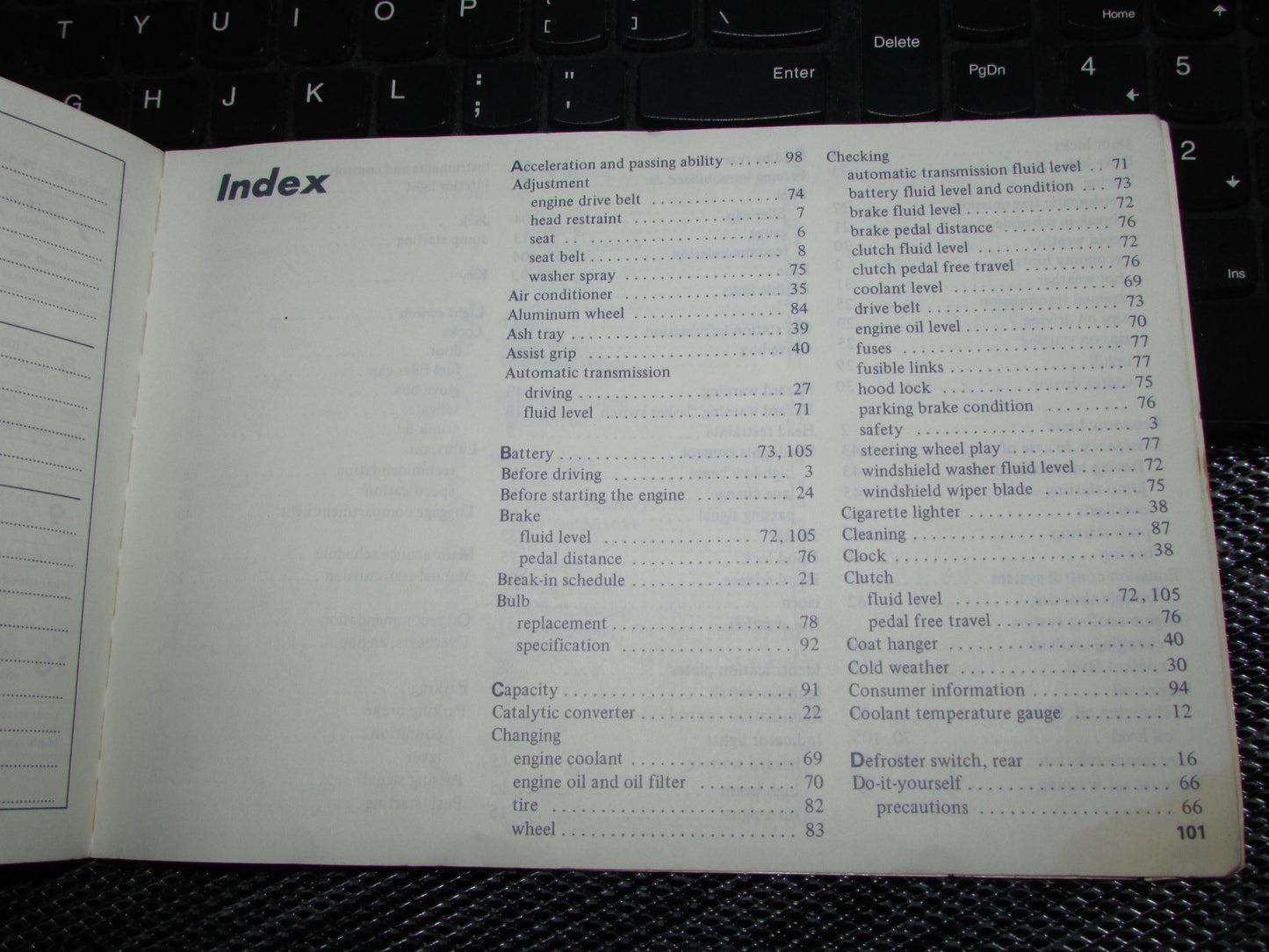 Datsun 510 (1978) Owners Manual