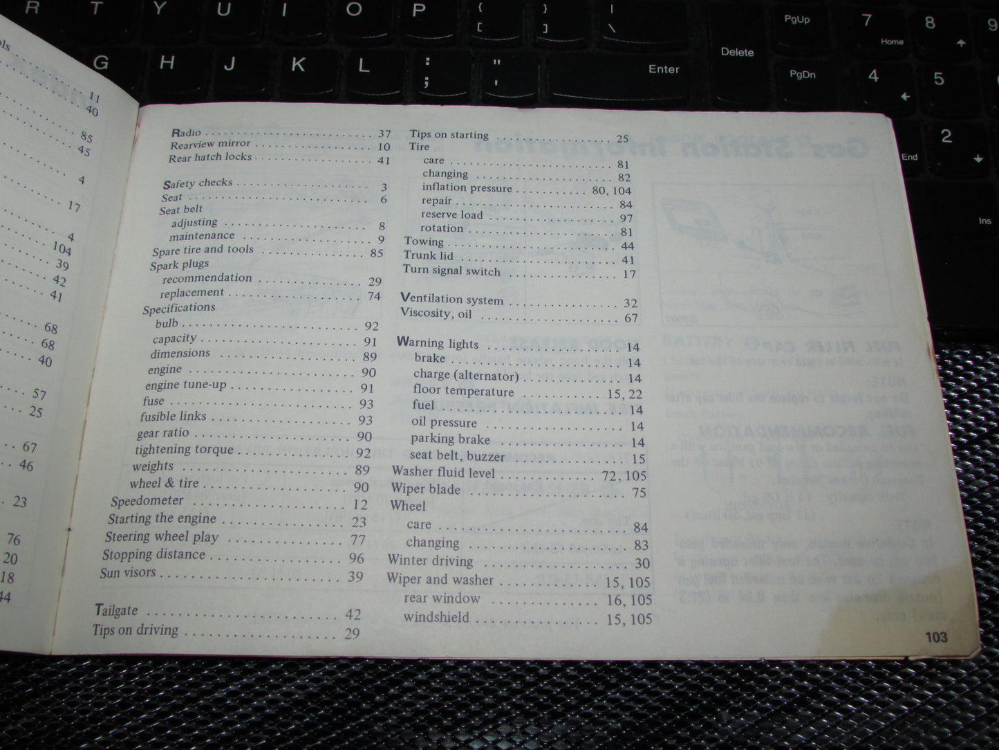 Datsun 510 (1978) Owners Manual