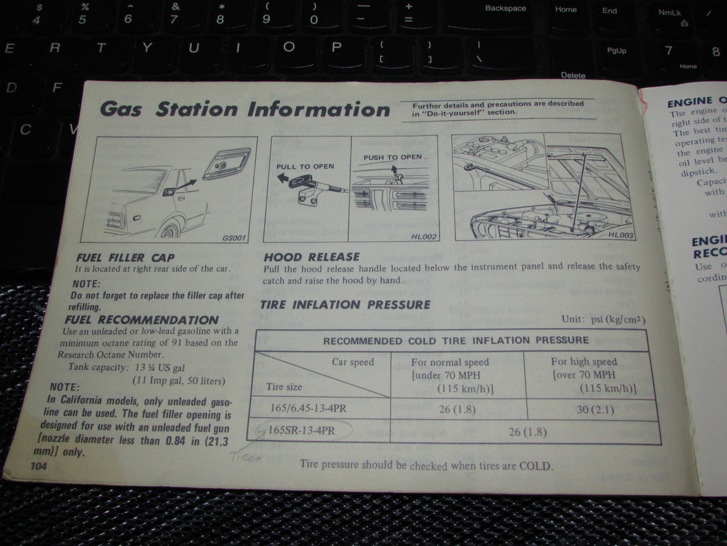 Datsun 510 (1978) Owners Manual