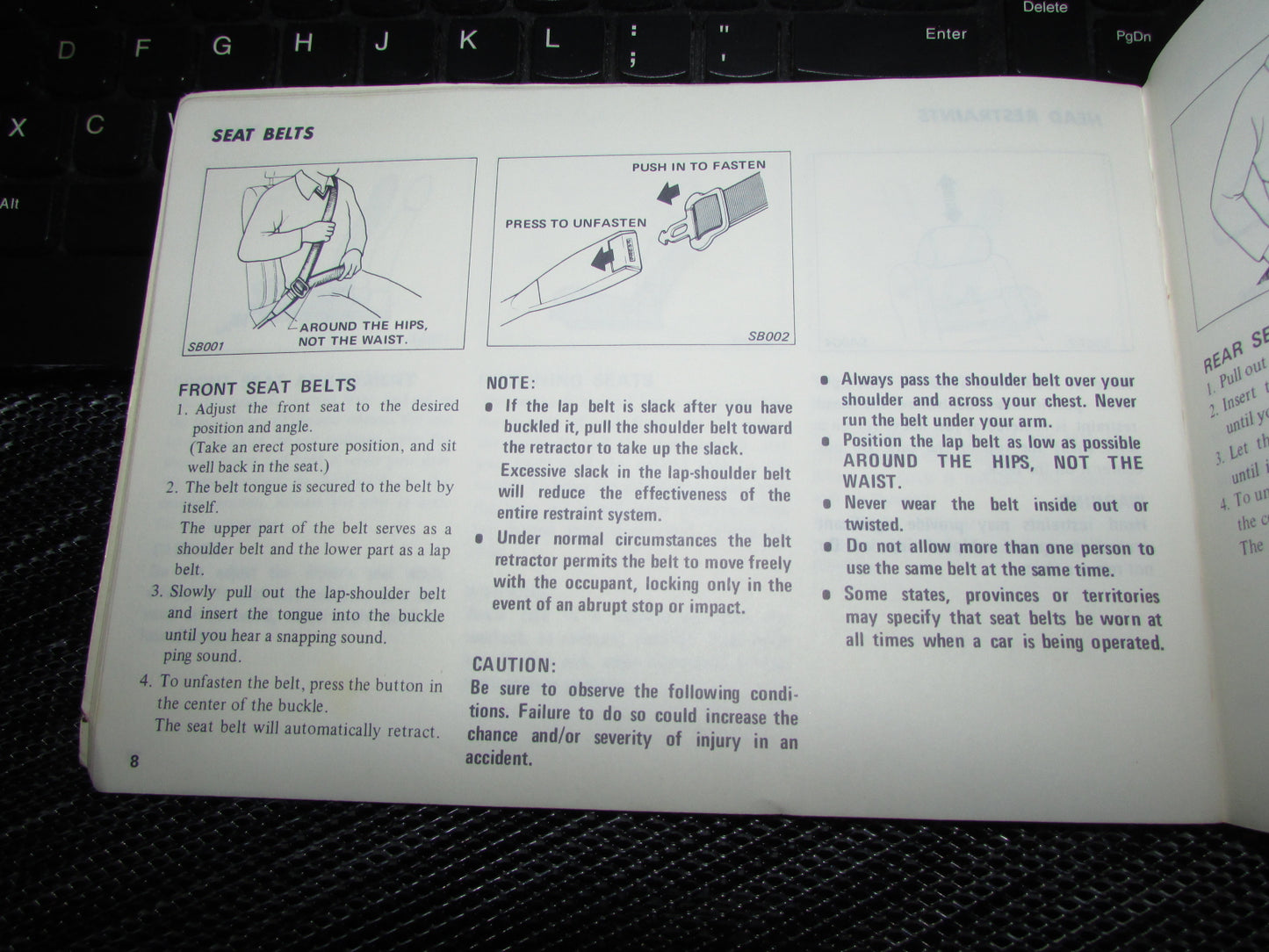 Datsun 510 (1978) Owners Manual