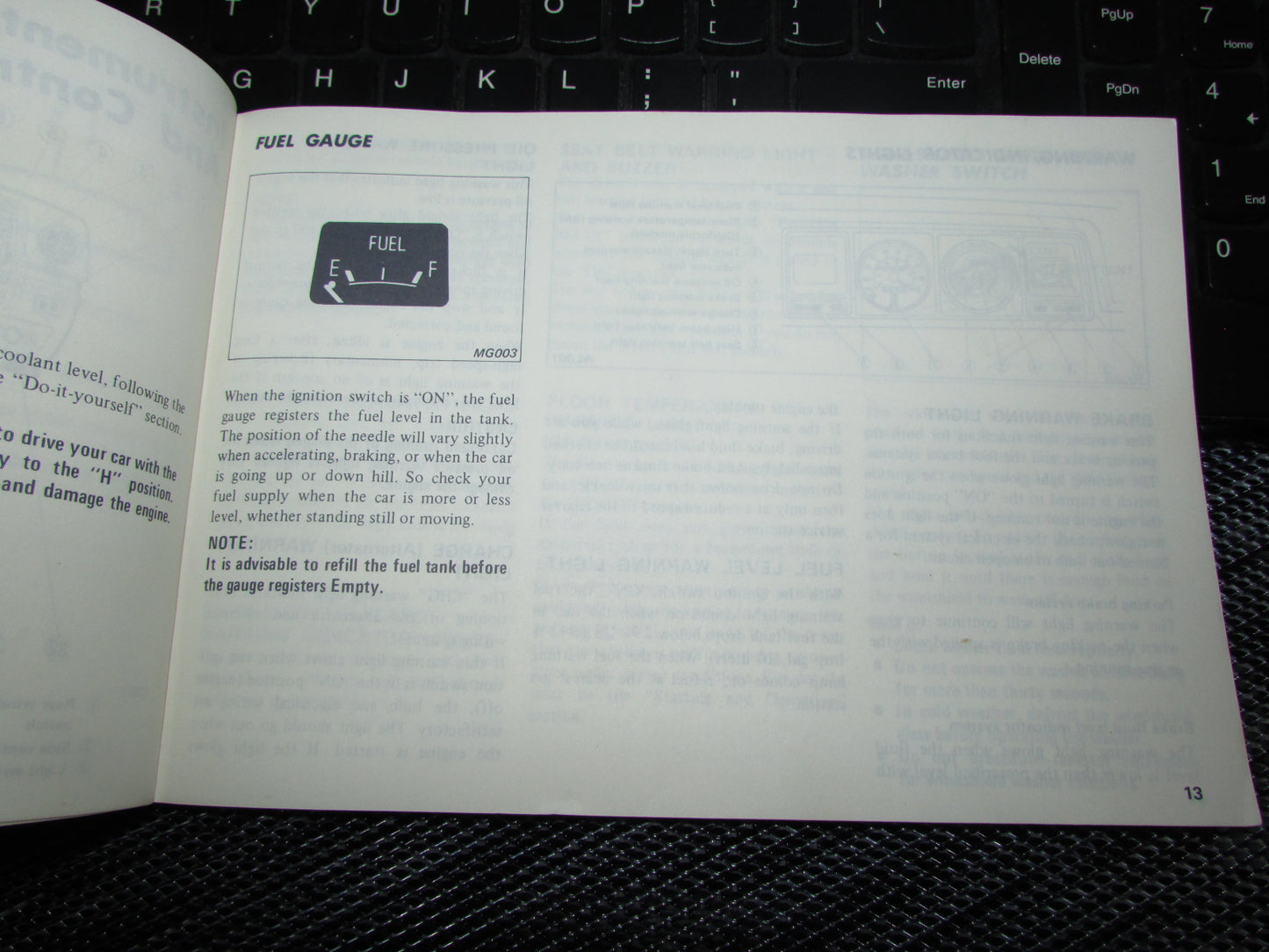 Datsun 510 (1978) Owners Manual