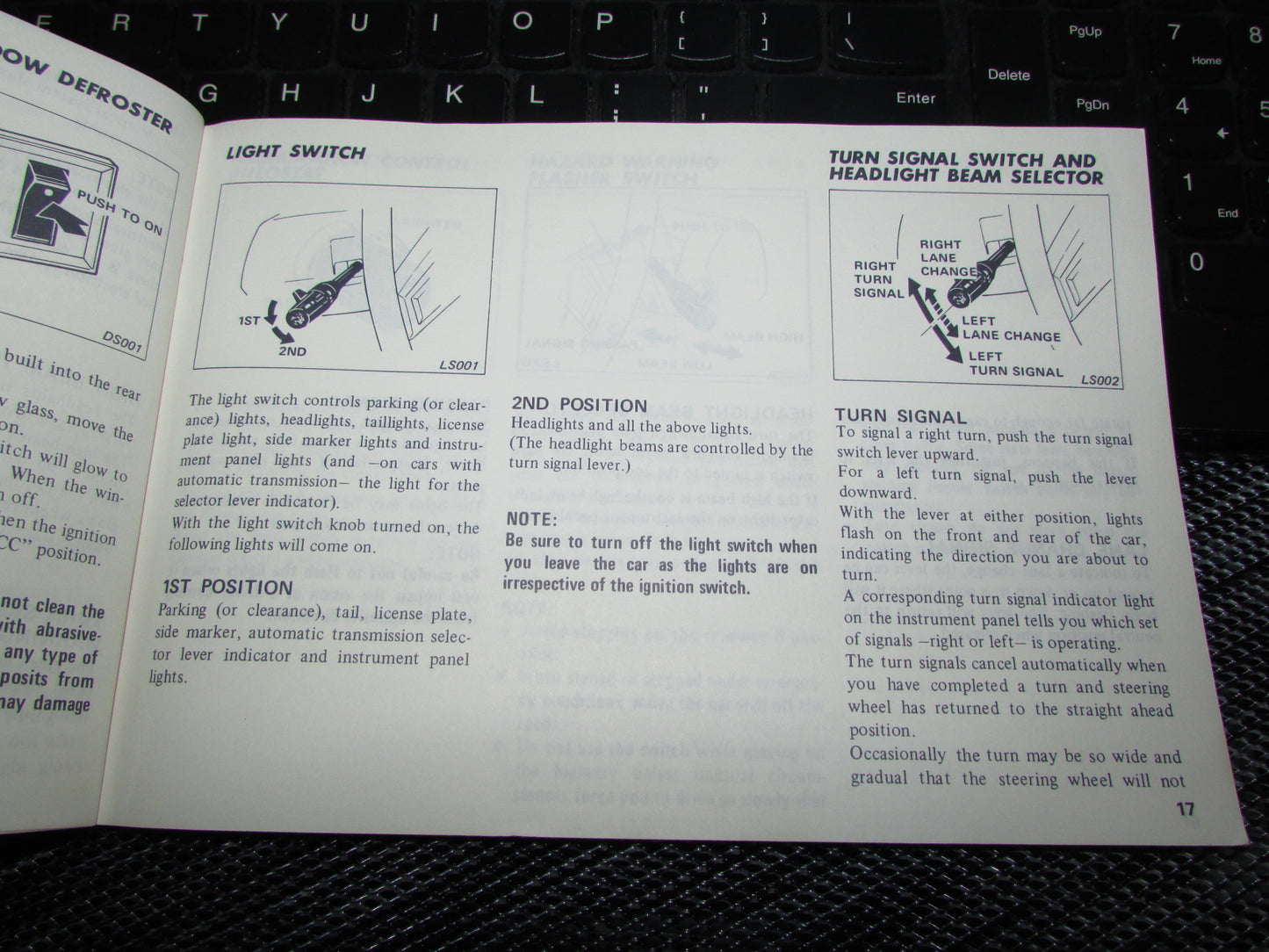 Datsun 510 (1978) Owners Manual