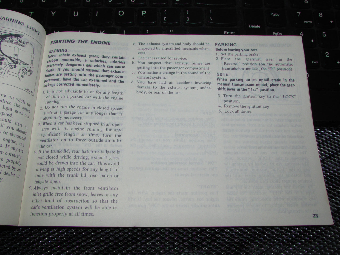 Datsun 510 (1978) Owners Manual