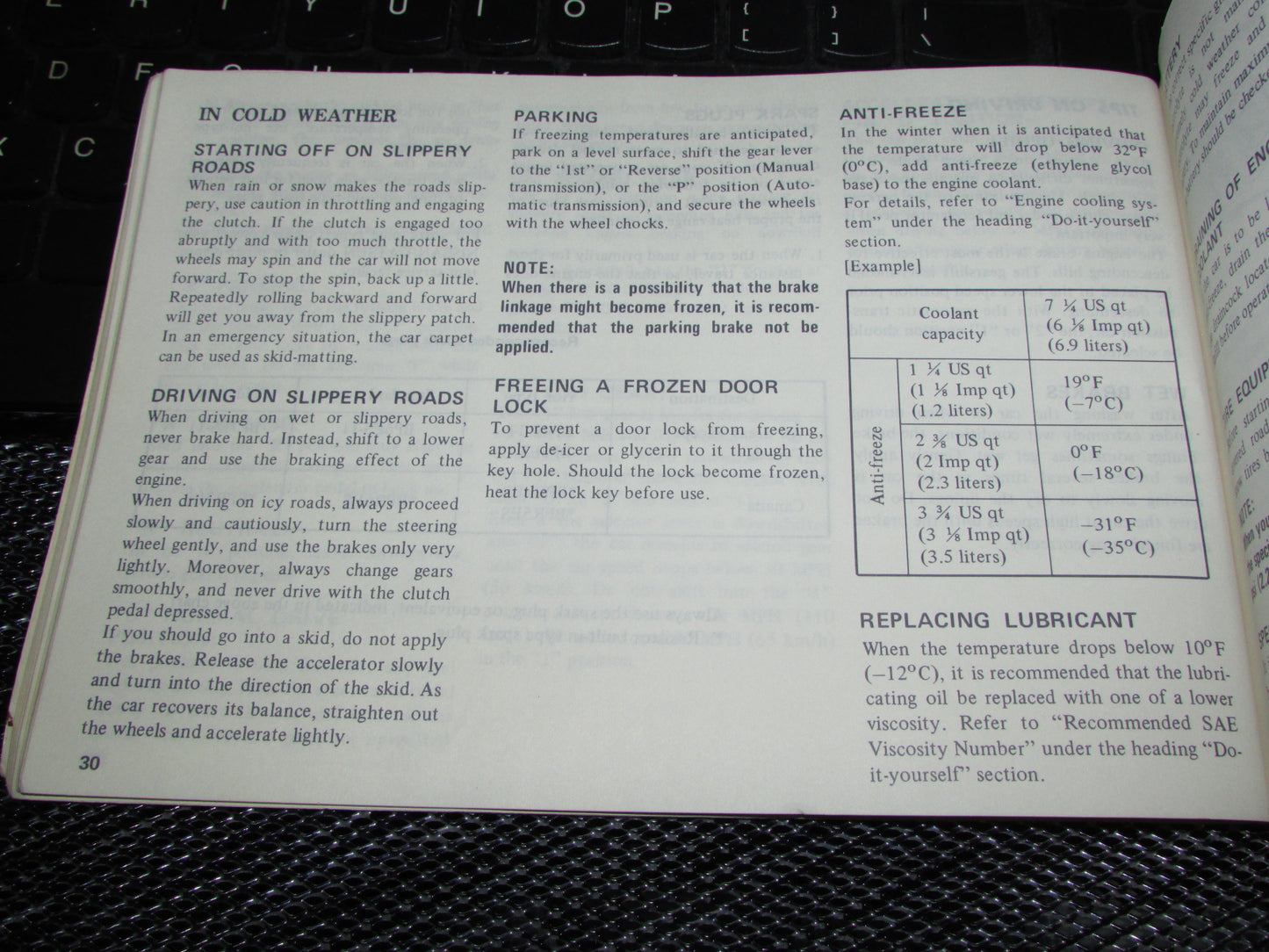 Datsun 510 (1978) Owners Manual