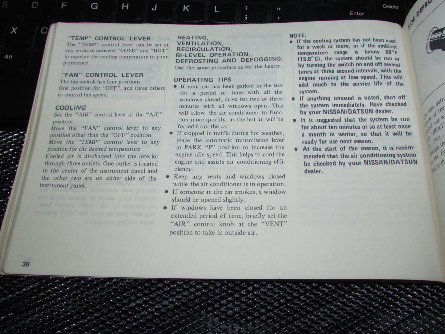 Datsun 510 (1978) Owners Manual