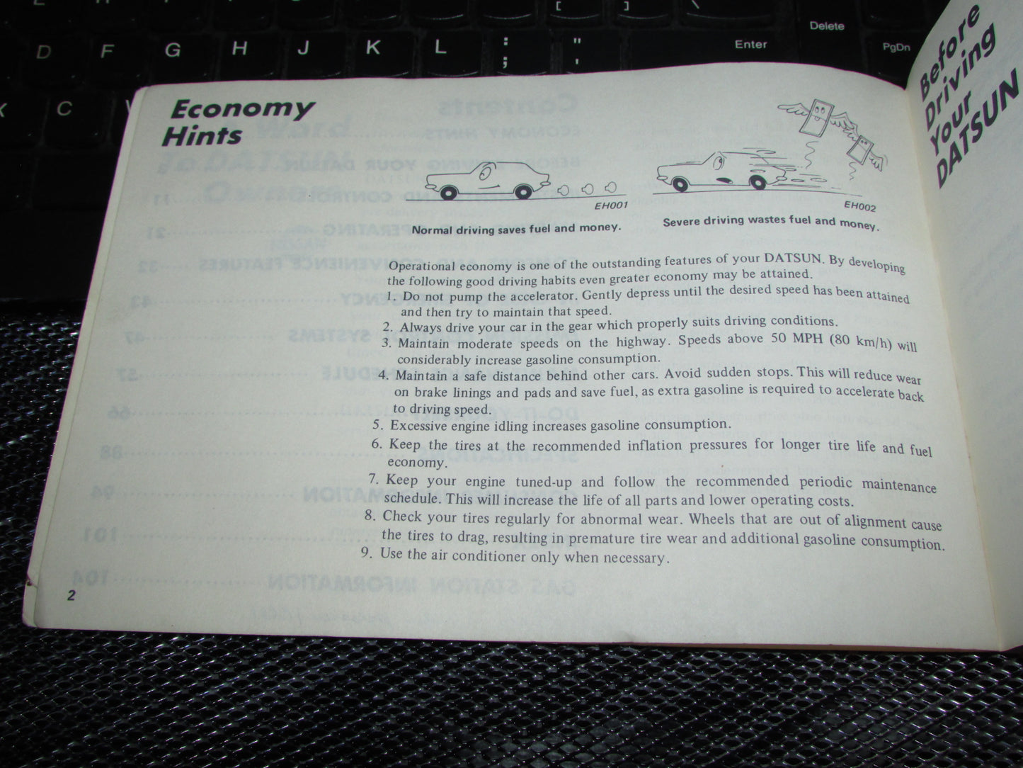 Datsun 510 (1978) Owners Manual