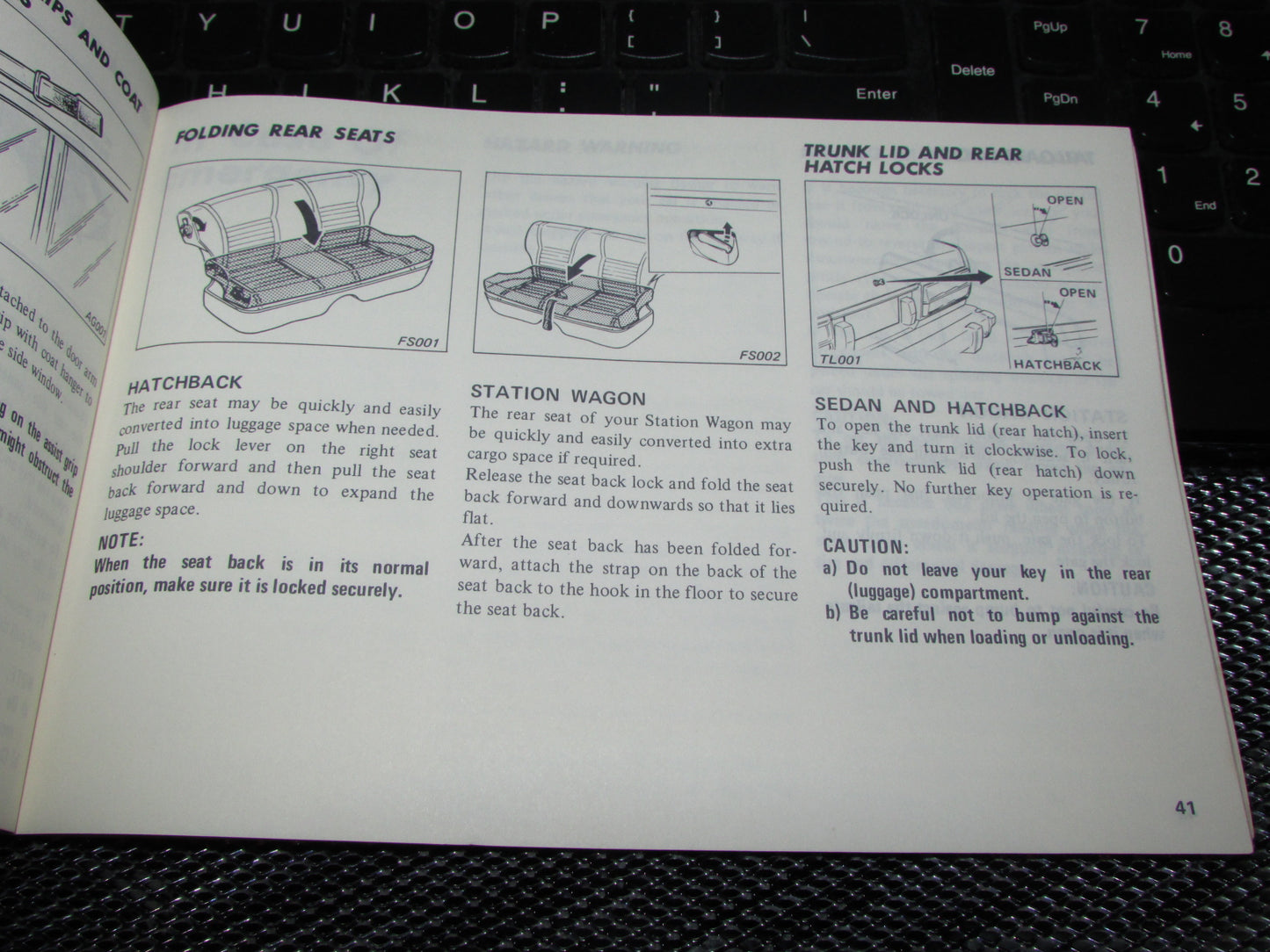 Datsun 510 (1978) Owners Manual