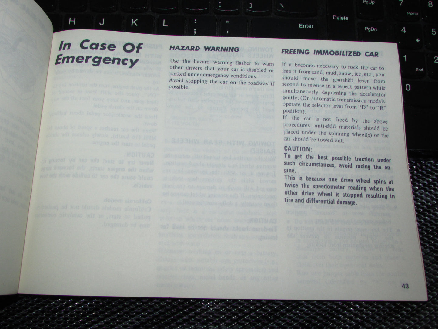 Datsun 510 (1978) Owners Manual