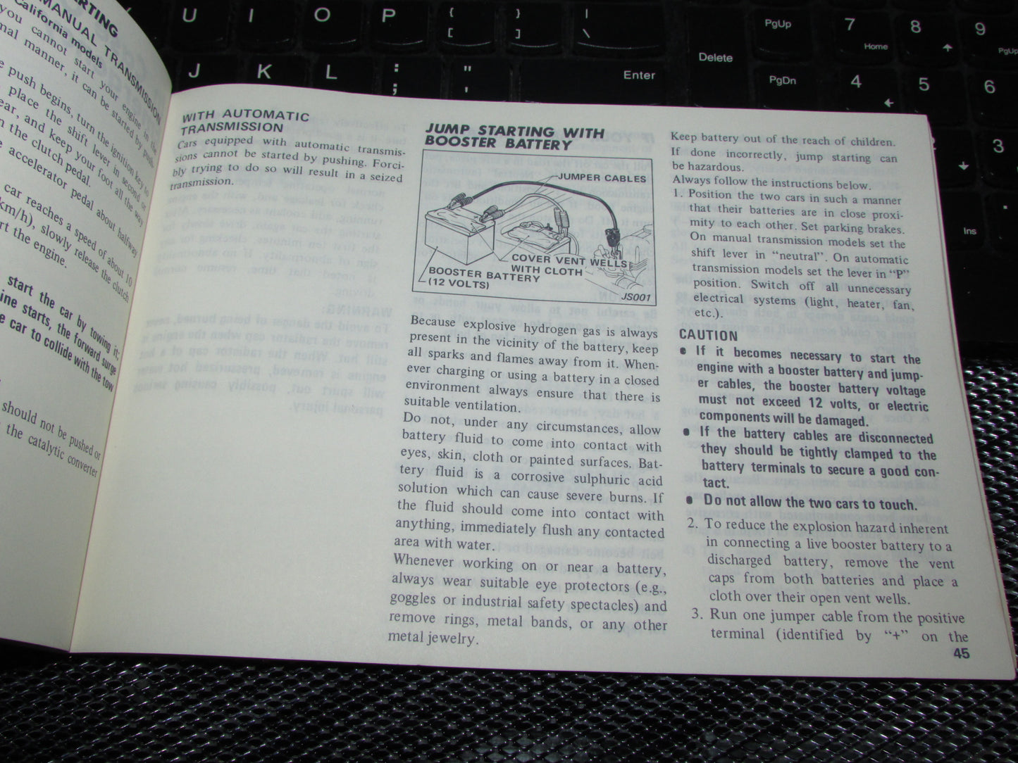 Datsun 510 (1978) Owners Manual