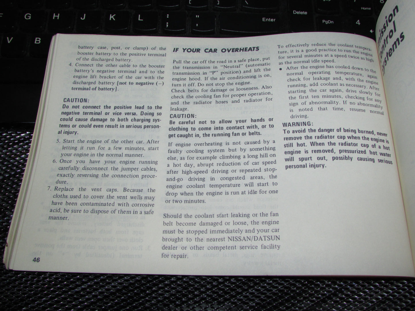 Datsun 510 (1978) Owners Manual