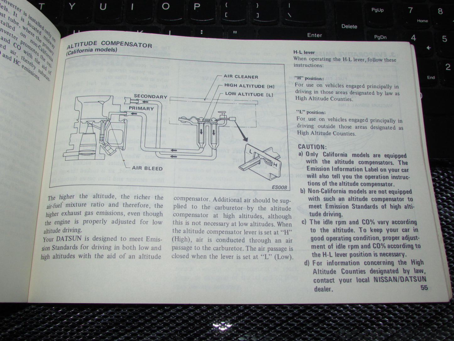 Datsun 510 (1978) Owners Manual