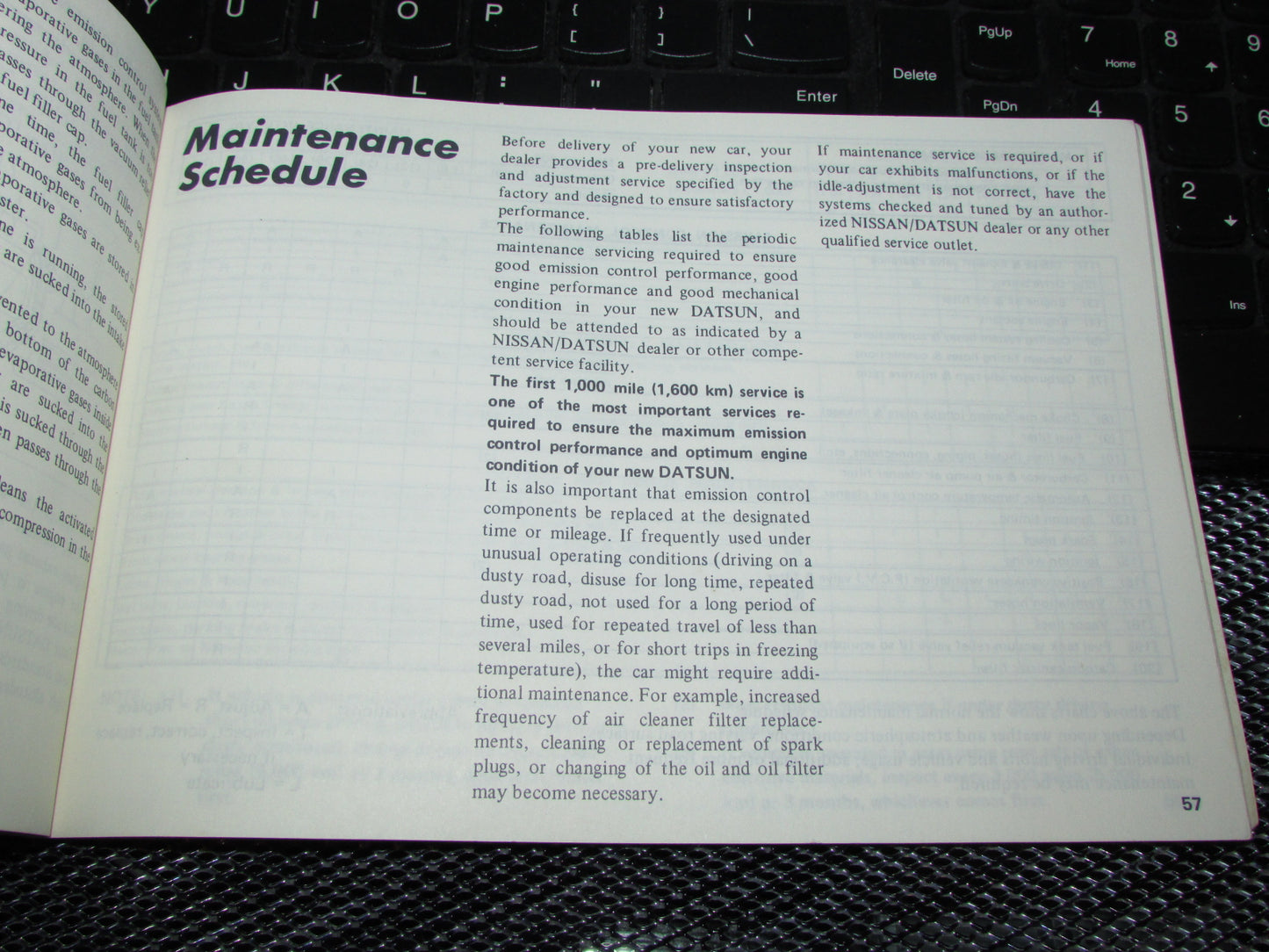 Datsun 510 (1978) Owners Manual