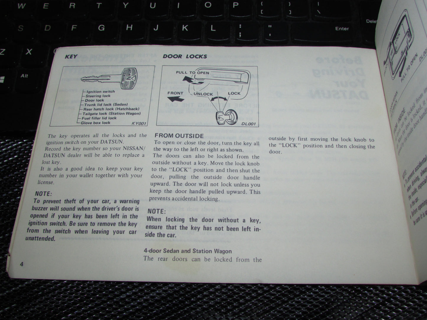 Datsun 510 (1978) Owners Manual