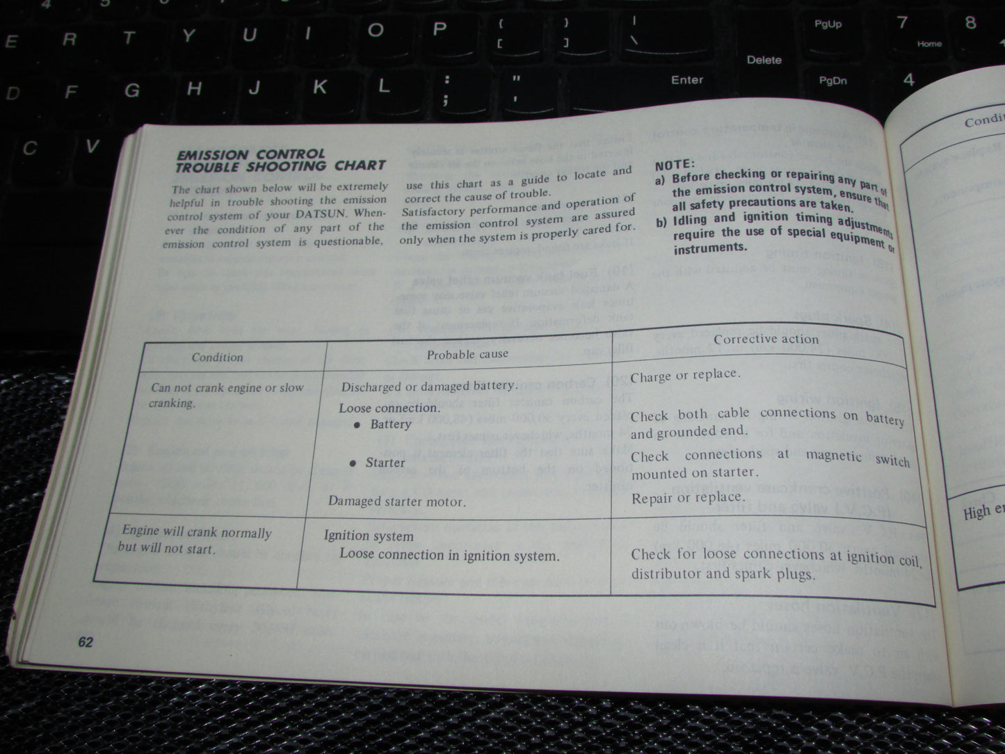 Datsun 510 (1978) Owners Manual