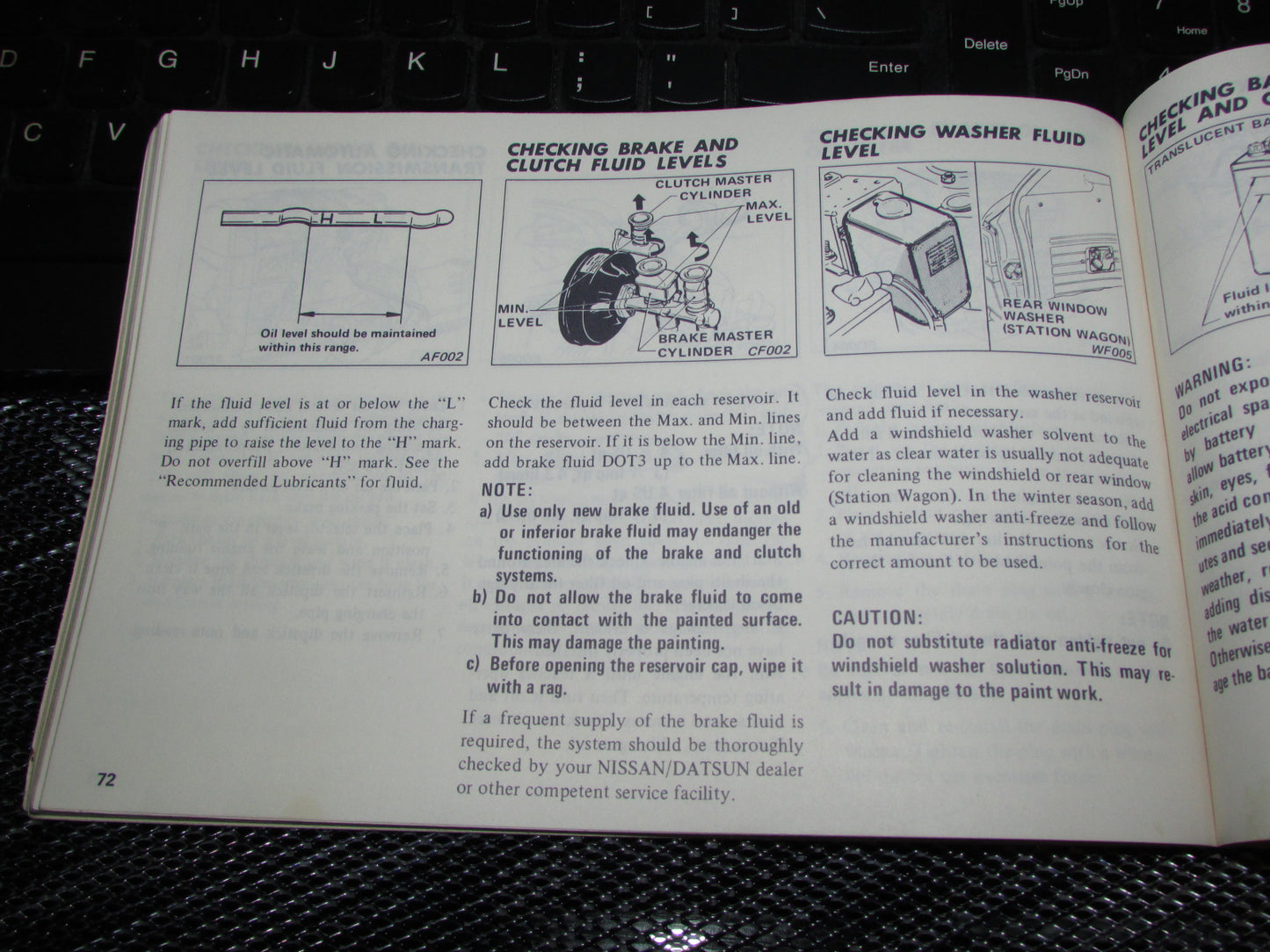 Datsun 510 (1978) Owners Manual