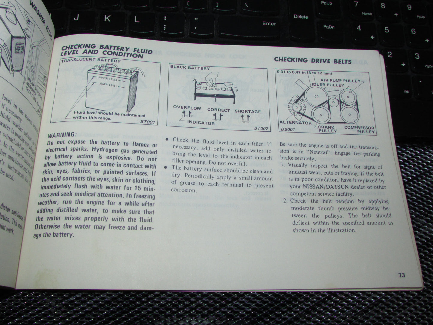 Datsun 510 (1978) Owners Manual