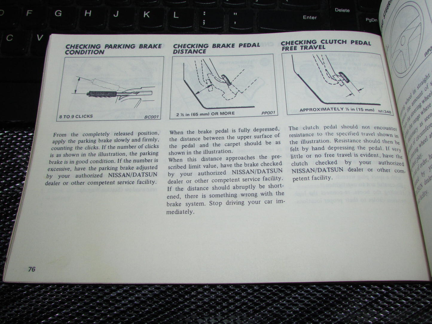 Datsun 510 (1978) Owners Manual