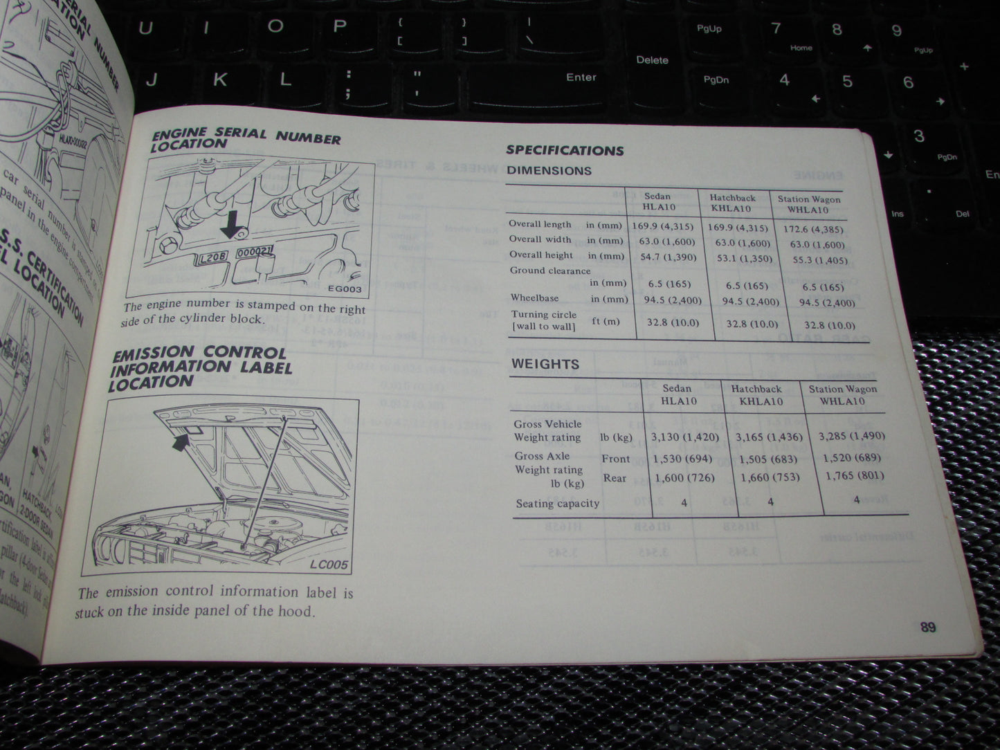 Datsun 510 (1978) Owners Manual