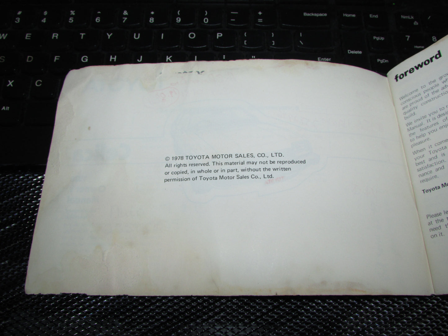 Toyota Celica (1978) Owners Manual