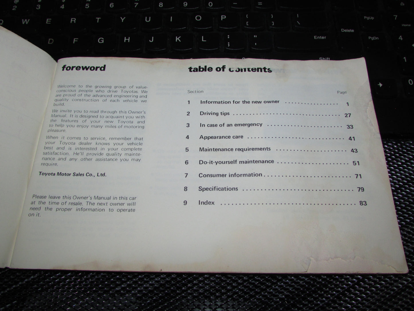 Toyota Celica (1978) Owners Manual