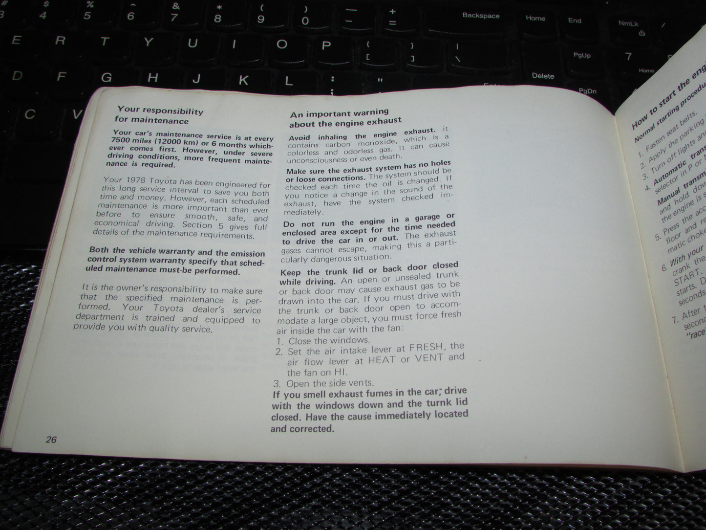 Toyota Celica (1978) Owners Manual