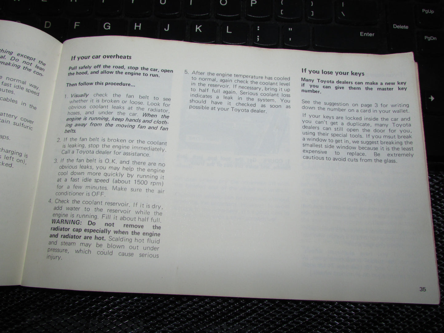 Toyota Celica (1978) Owners Manual