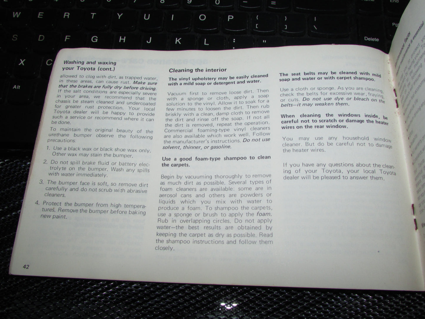 Toyota Celica (1978) Owners Manual