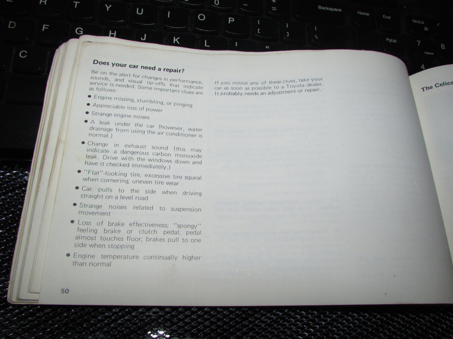 Toyota Celica (1978) Owners Manual