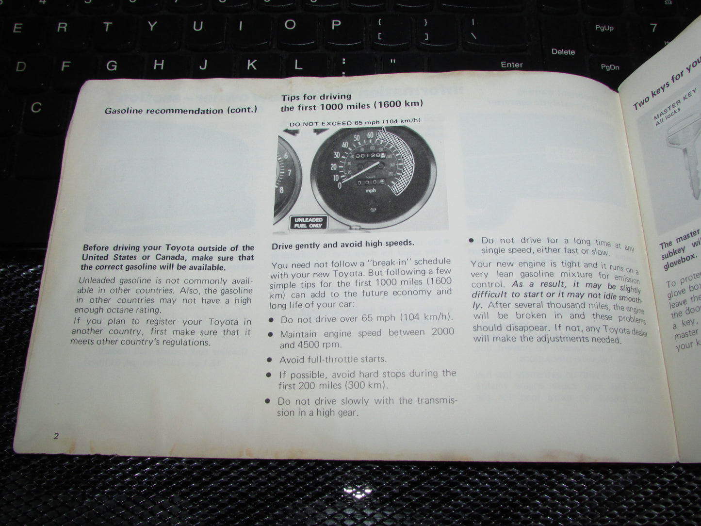 Toyota Celica (1978) Owners Manual