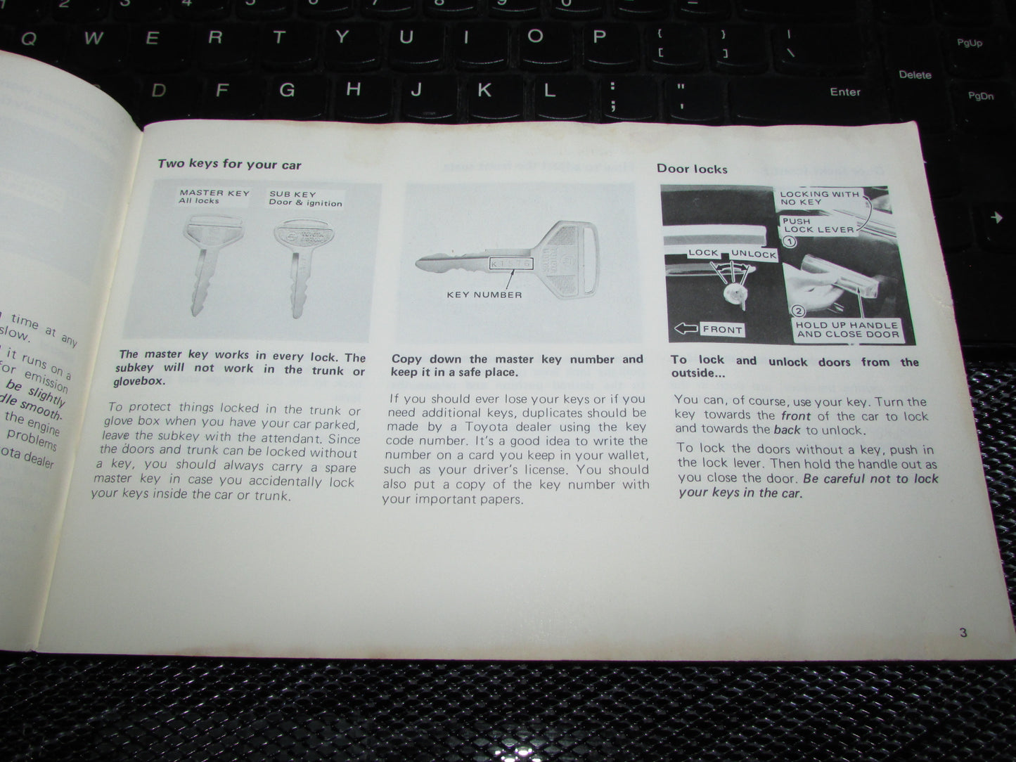 Toyota Celica (1978) Owners Manual
