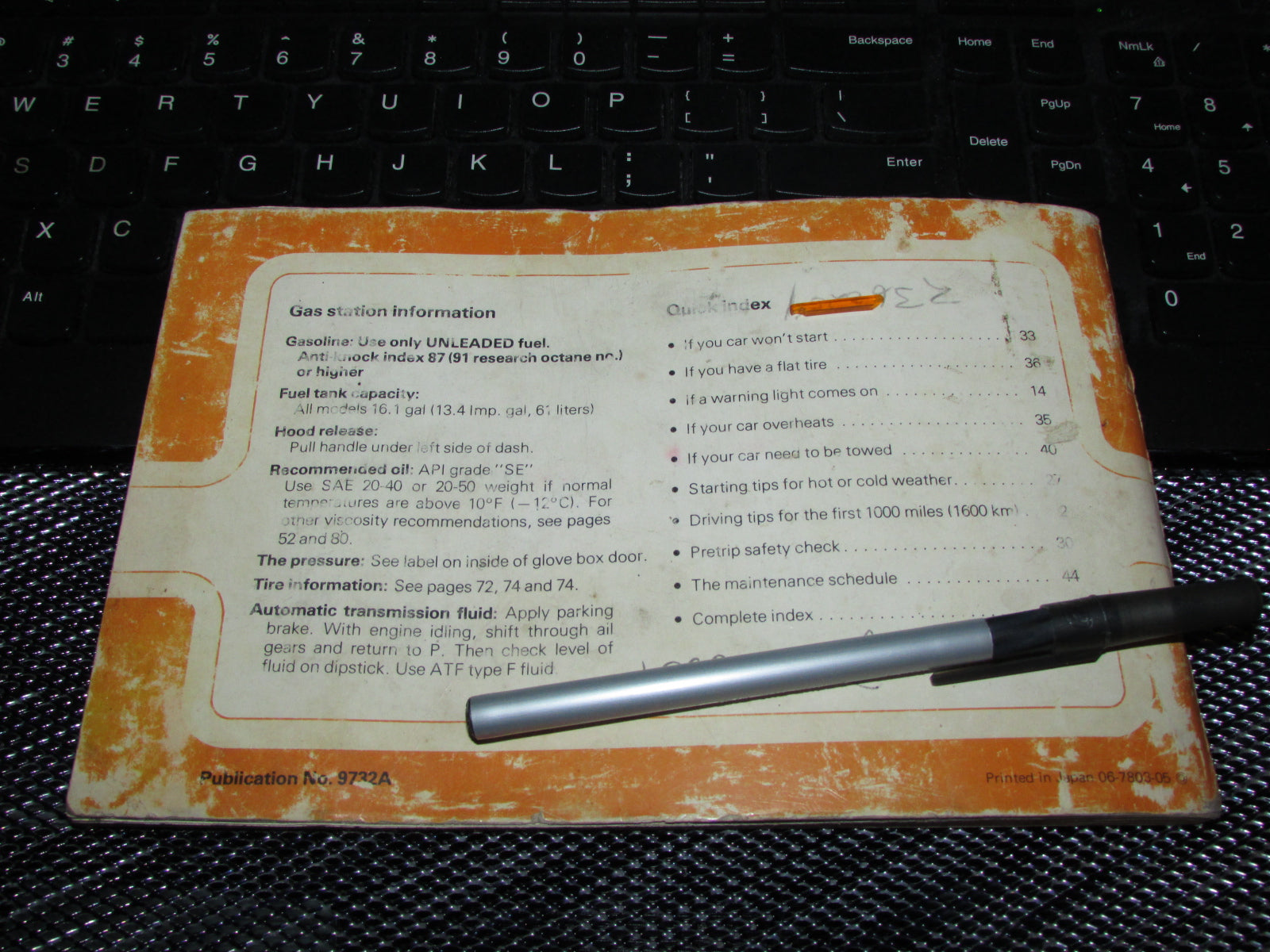 Toyota Celica (1978) Owners Manual