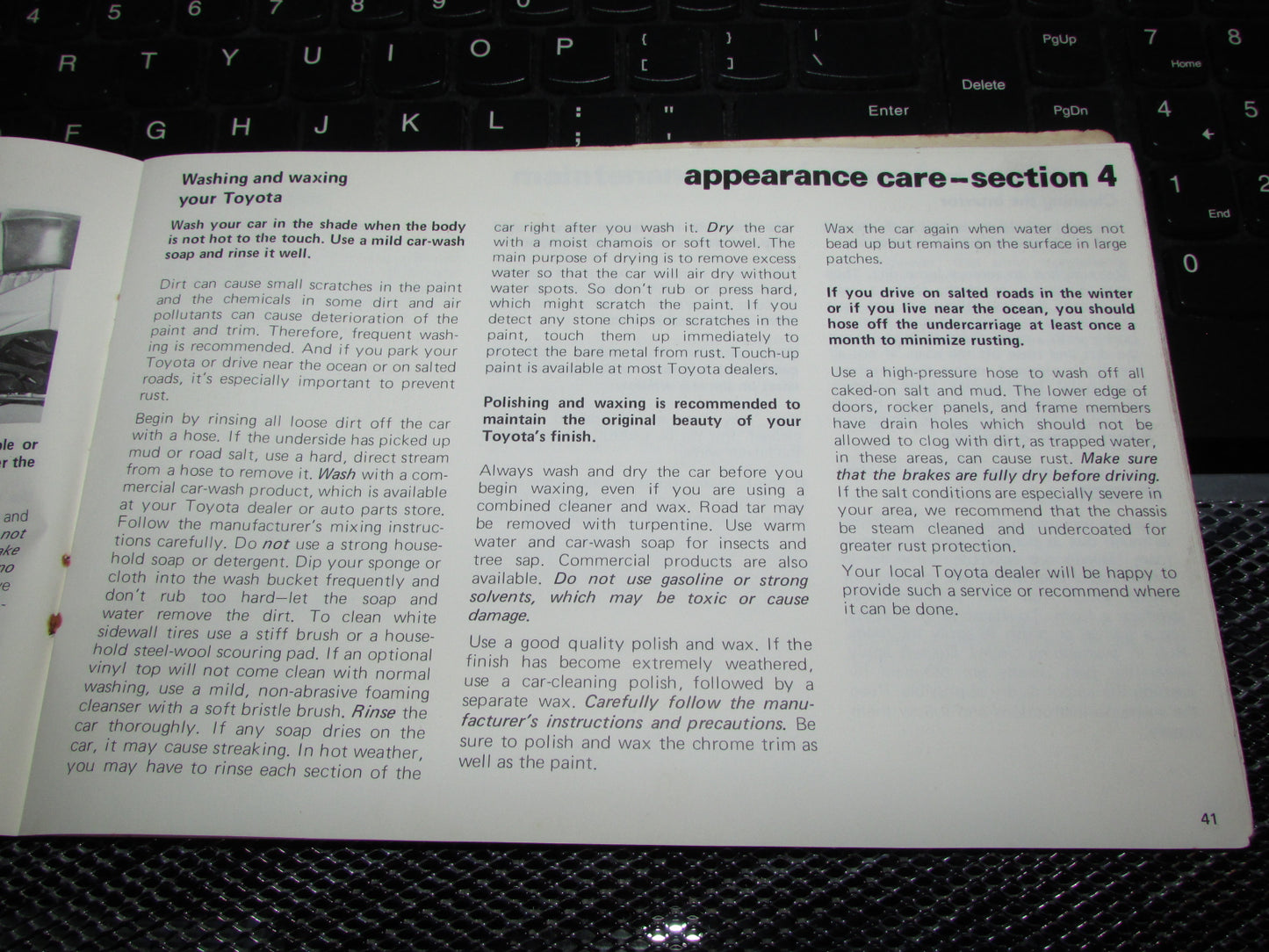 Toyota Corolla (1978) Owners Manual