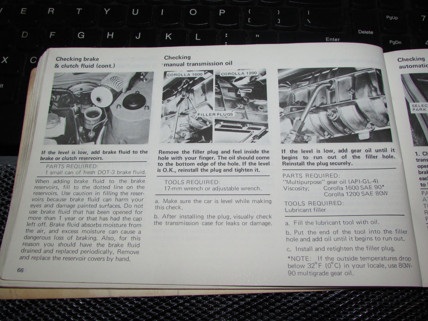 Toyota Corolla (1978) Owners Manual