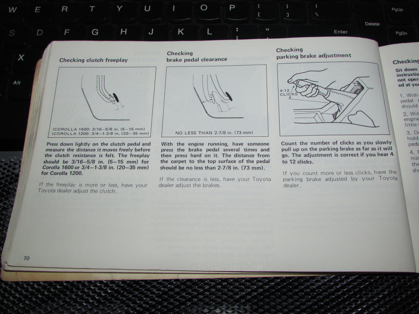 Toyota Corolla (1978) Owners Manual