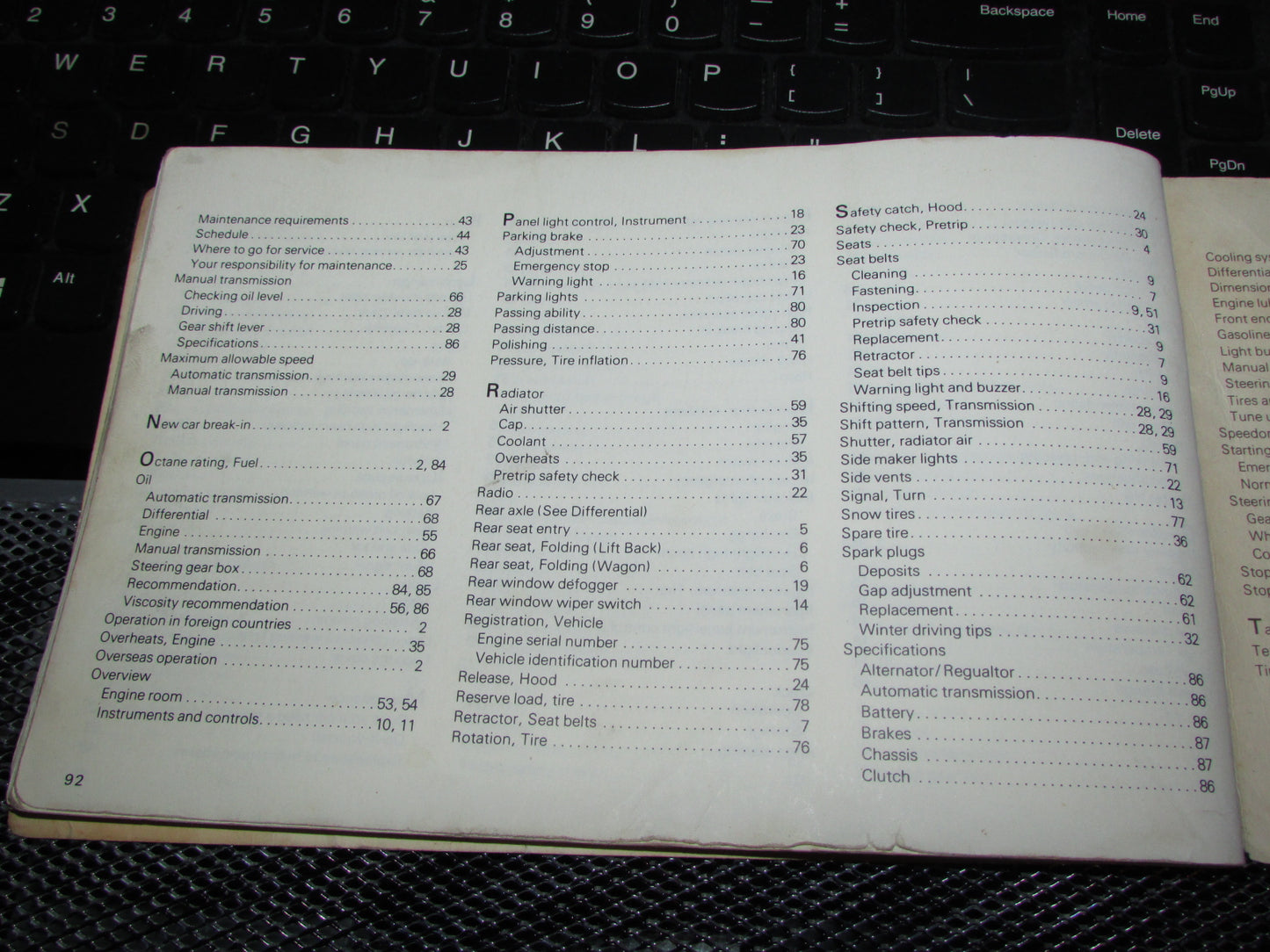 Toyota Corolla (1978) Owners Manual