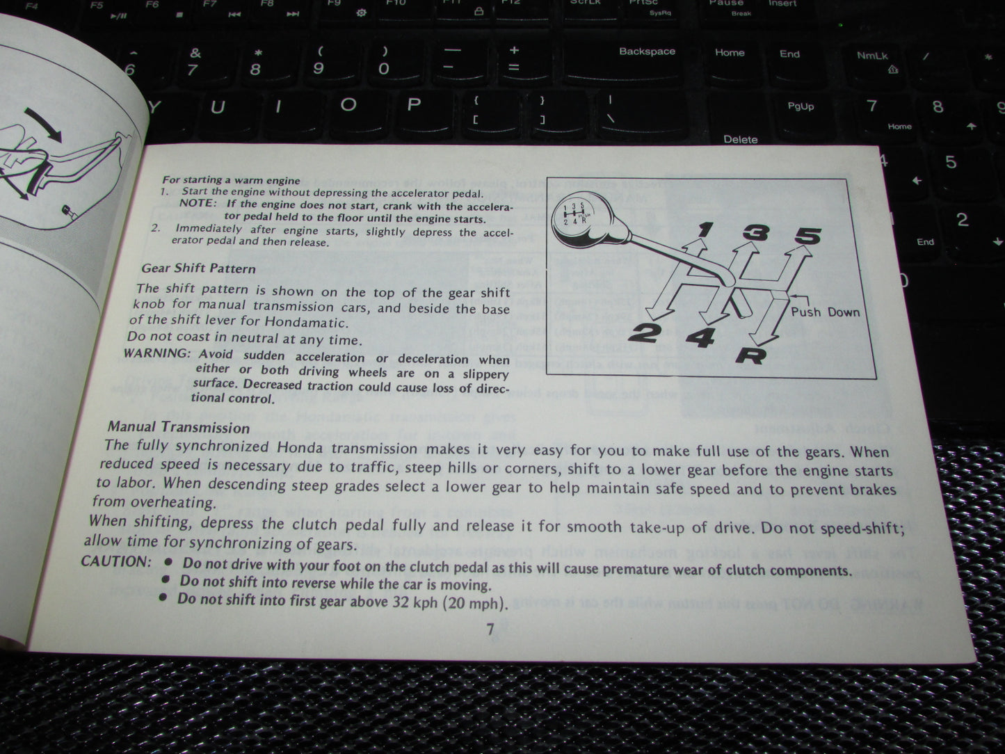 Honda Accord Hatchback (1979) Owners Manual