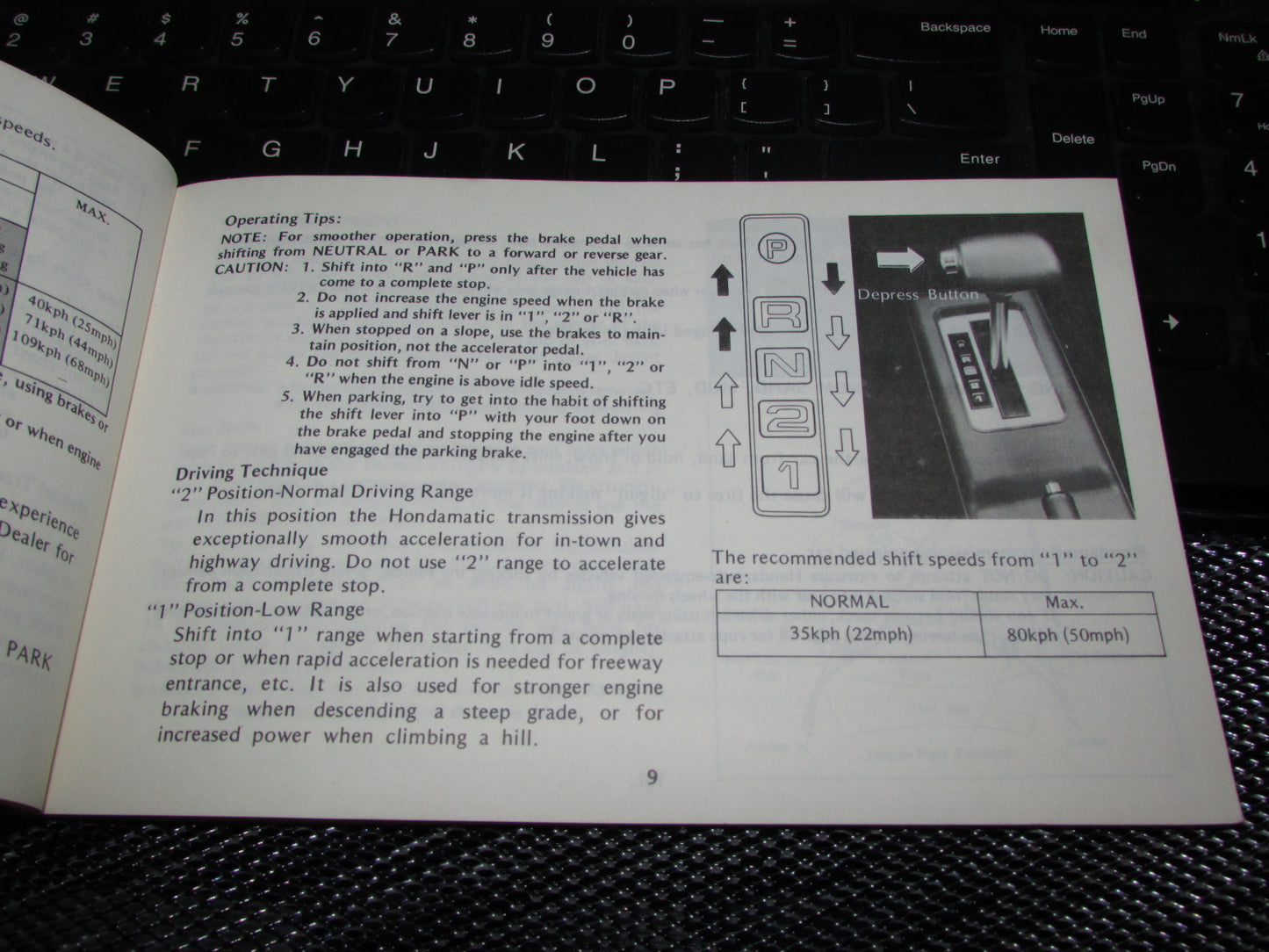 Honda Accord Hatchback (1979) Owners Manual