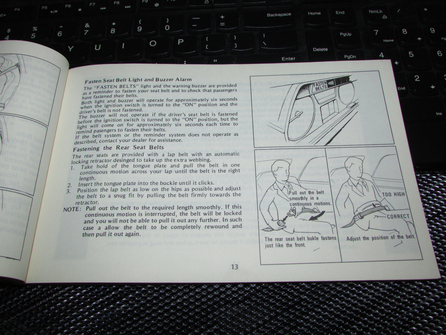 Honda Accord Hatchback (1979) Owners Manual