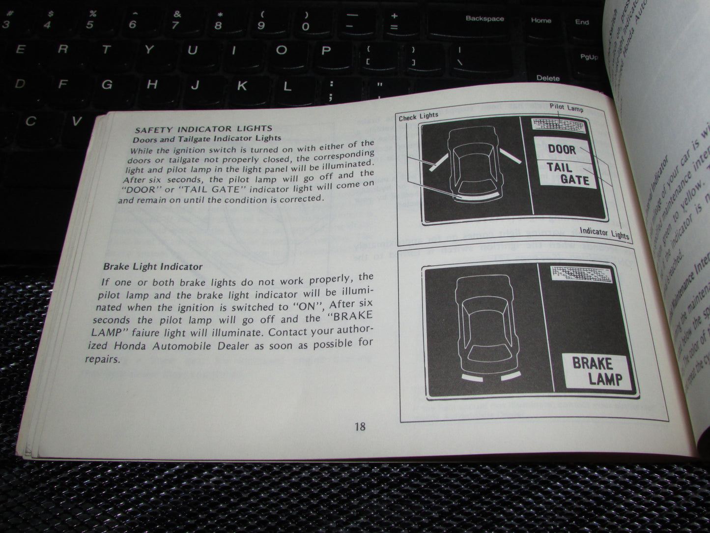 Honda Accord Hatchback (1979) Owners Manual