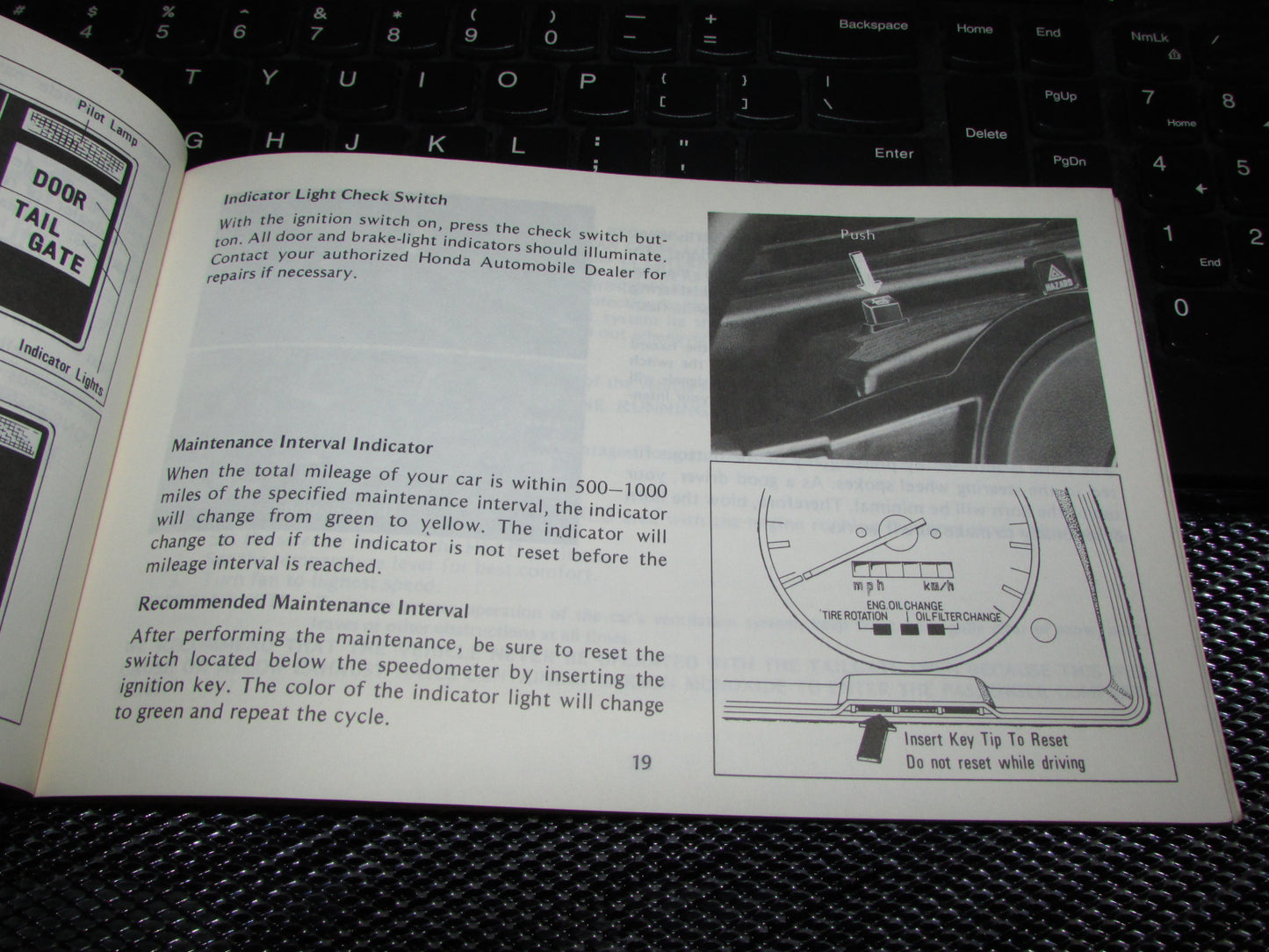 Honda Accord Hatchback (1979) Owners Manual