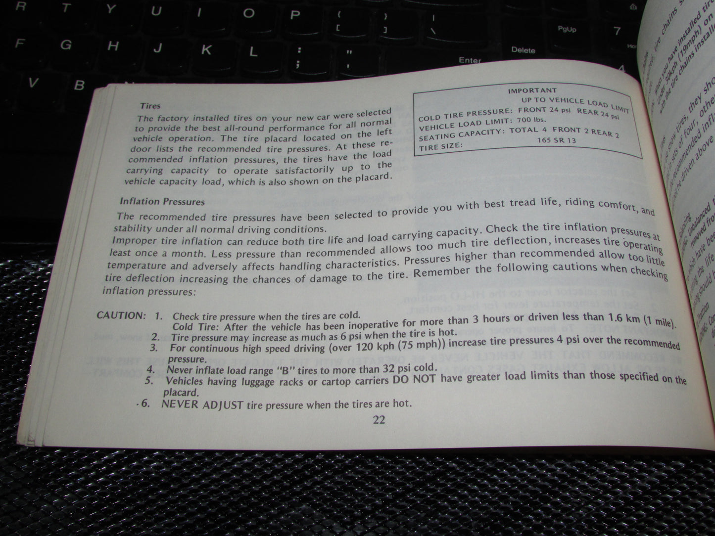 Honda Accord Hatchback (1979) Owners Manual