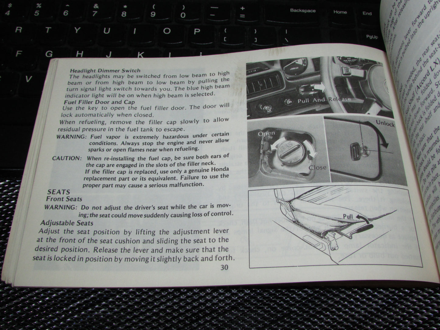 Honda Accord Hatchback (1979) Owners Manual