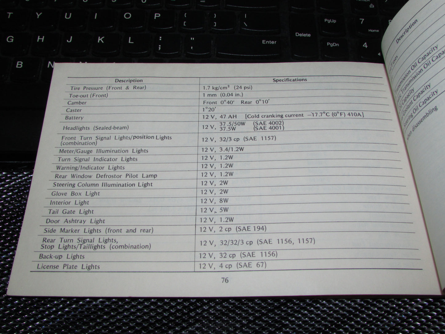 Honda Accord Hatchback (1979) Owners Manual