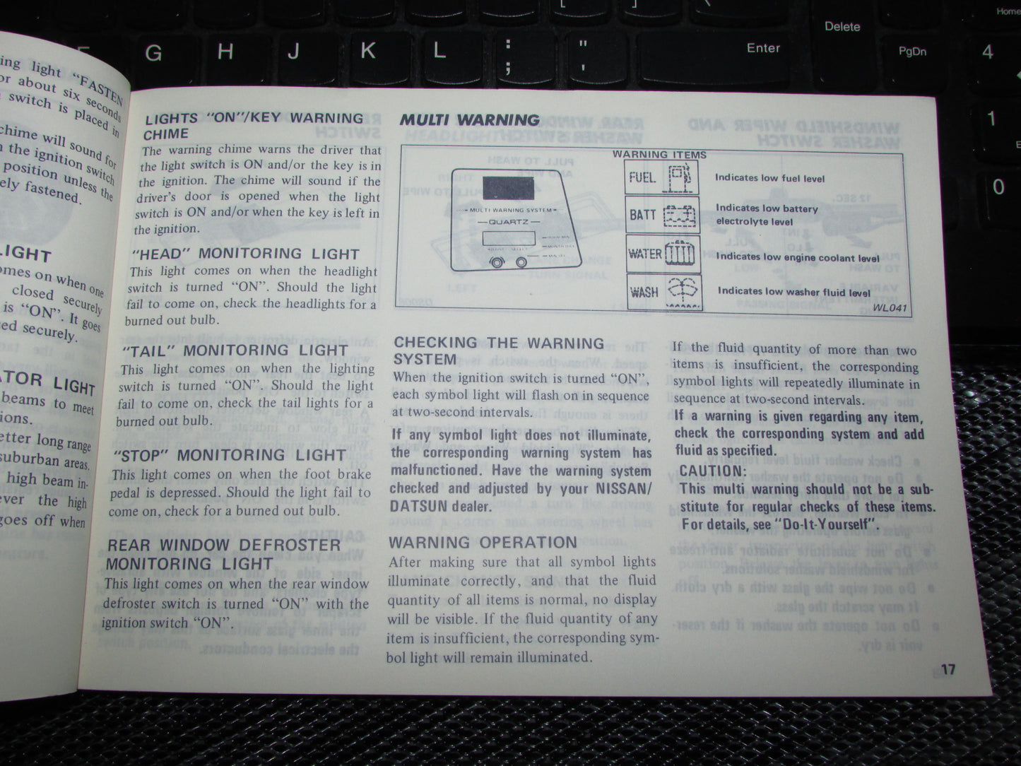 Datsun 200SX (1980) Owners Manual