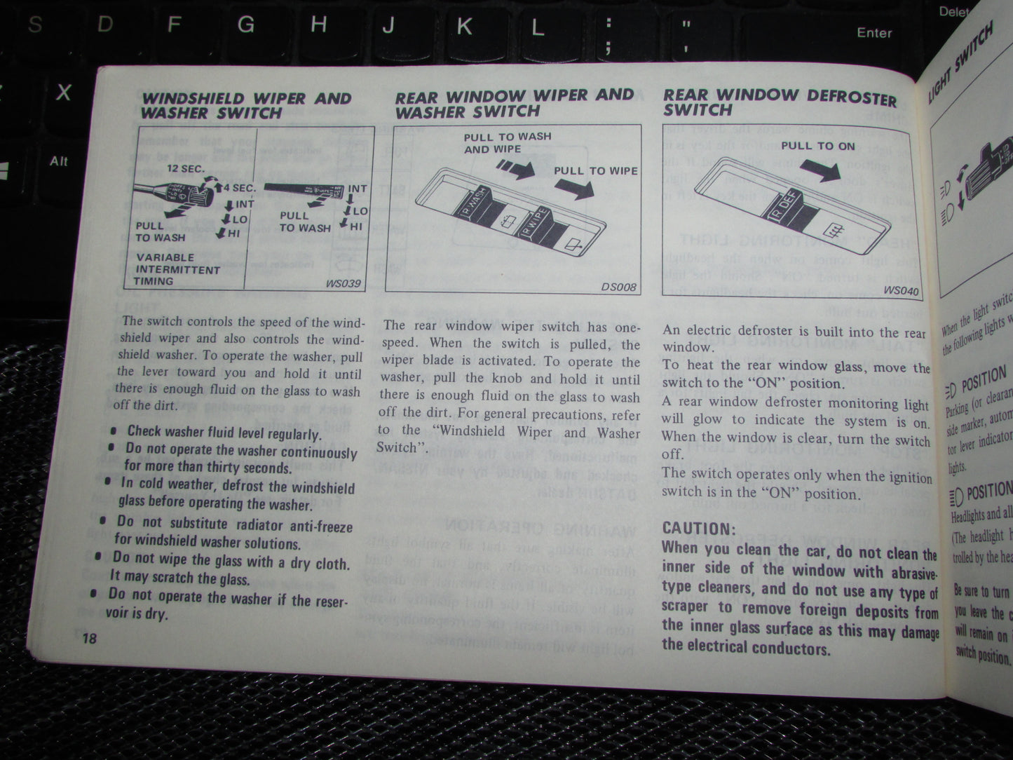 Datsun 200SX (1980) Owners Manual