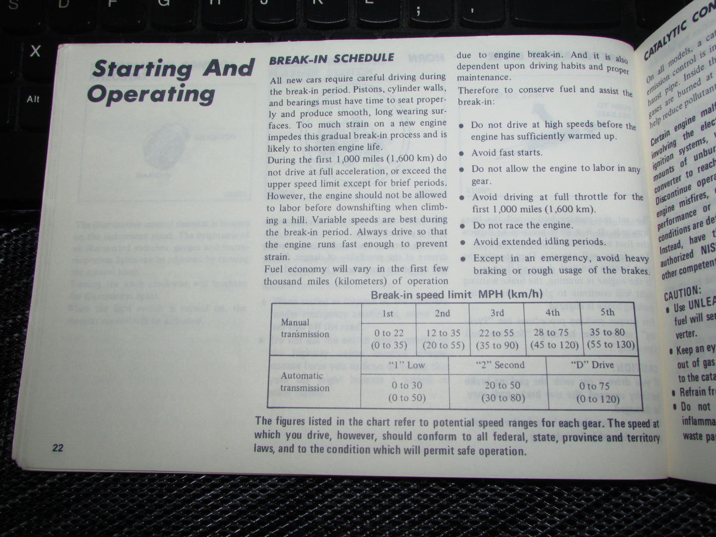 Datsun 200SX (1980) Owners Manual