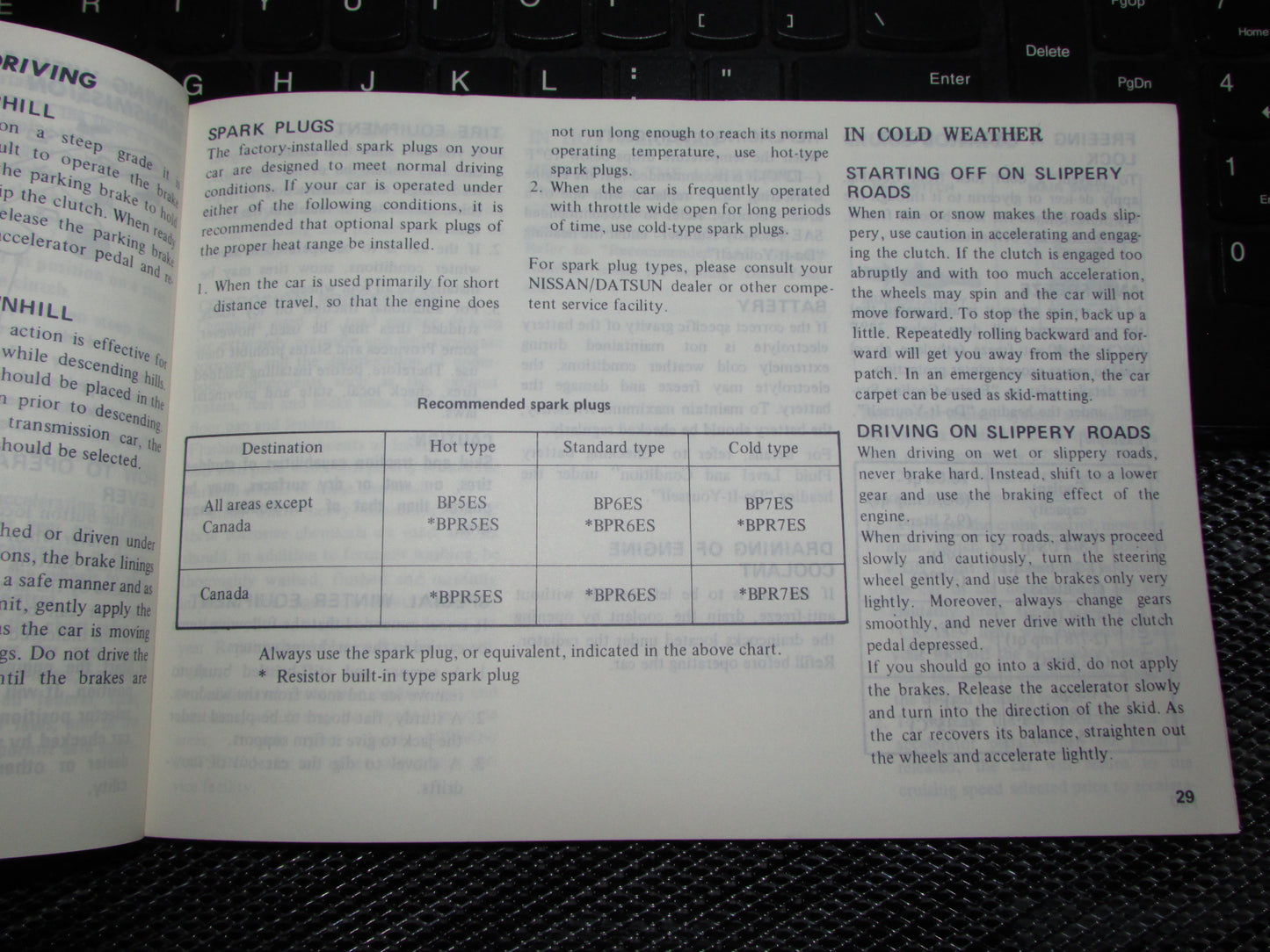 Datsun 200SX (1980) Owners Manual